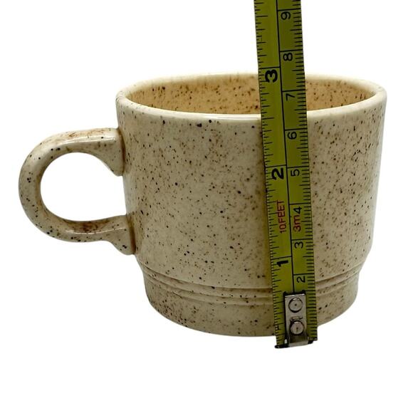 Vintage Homer Laughlin Ceramic Mugs MCM Speckled Set of 8 - Picture 7 of 7